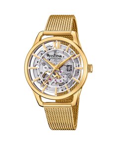 Женские часы F20629/1 из золотой стали Festina, золотой