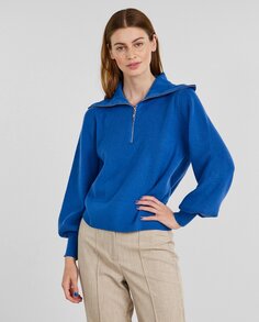 Женский однотонный пуловер с длинными рукавами Yas, темно-синий Y.A.S
