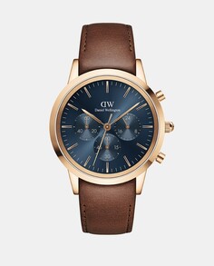 Хронограф St. Mawes DW00100639 Коричневые кожаные мужские часы Daniel Wellington, коричневый