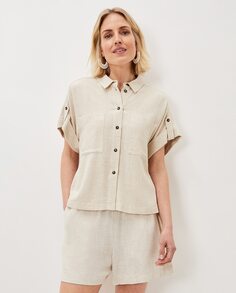 Блузка с короткими рукавами натурального цвета Phase Eight