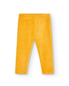 Базовые вельветовые леггинсы для девочек с эластичной резинкой на талии Boboli, желтый
