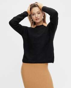Женский однотонный пуловер с длинными рукавами Yas, черный Y.A.S