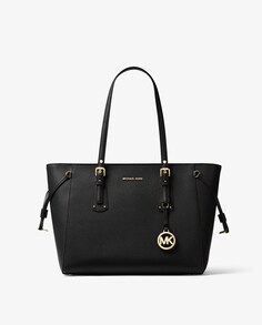 Кожаная сумка через плечо Voyager Michael Michael Kors, черный