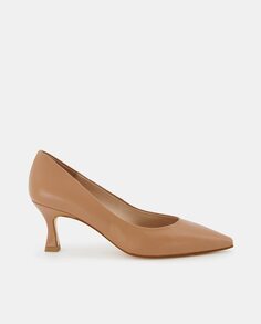 Женские кожаные туфли с острым носком и каблуком-воронкой Latouche, коричневый
