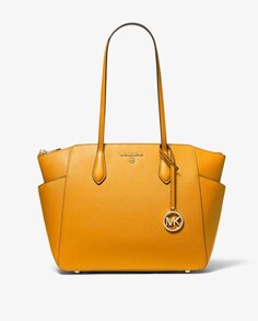 Оранжевая кожаная сумка через плечо Marilyn Tote Michael Michael Kors, оранжевый