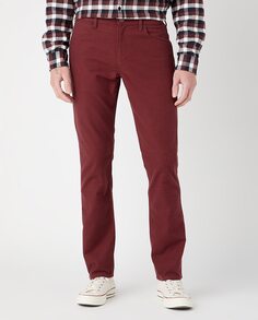 Мужские брюки с пятью карманами классического кроя коричневого цвета Wrangler, коричневый