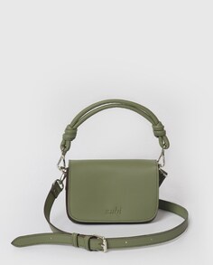 Зеленая кожаная сумка Mini Loop Zubi, зеленый
