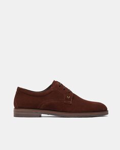 Мужские коричневые замшевые туфли на шнуровке на резиновой подошве Martinelli, коричневый