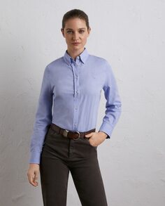 Классическая однотонная женская блузка-оксфорд Lloyd&apos;s, синий Lloyd's
