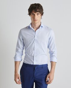 Мужская рубашка квадратной формы Easy Wear, светло-синий