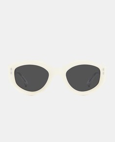 Круглые женские солнцезащитные очки из ацетата белого цвета Isabel Marant, белый