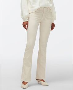 Женские расклешенные брюки средней посадки в стиле ретро 7 For all mankind, белый