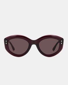 Бордовые женские круглые ацетатные солнцезащитные очки Isabel Marant, бордо