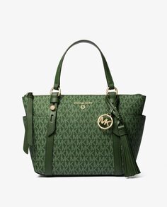 Зеленая сумка через плечо Sullivan с логотипами Michael Michael Kors, зеленый