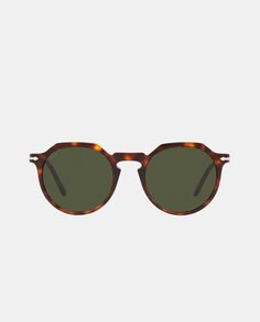 Круглые солнцезащитные очки из ацетата цвета гаваны Persol, коричневый