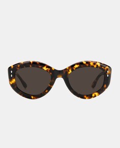 Круглые женские солнцезащитные очки из ацетата гаваны Isabel Marant, коричневый