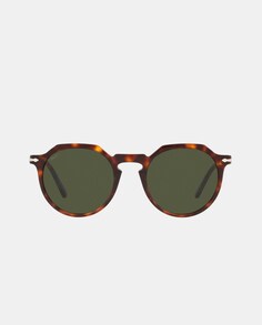 Круглые солнцезащитные очки из ацетата цвета гаваны Persol, коричневый