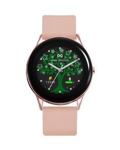 Мужские умные часы Smartnow из розового алюминия с розовым силиконовым ремешком Mark Maddox, розовый