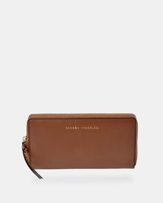 Кожаный кошелек Гавана с портмоне Sandra Freckled, светло-коричневый
