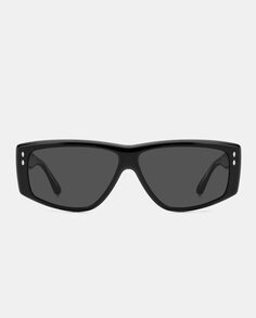 Черные женские солнцезащитные очки прямоугольной формы из ацетата Isabel Marant, черный