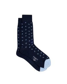Мужские короткие носки с принтом Hackett, темно-синий