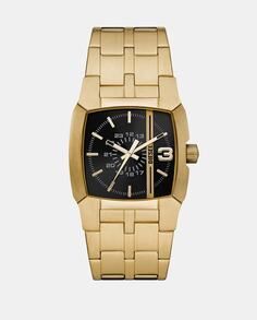 Cliffhanger DZ2151 Золотые мужские часы из нержавеющей стали Diesel, золотой