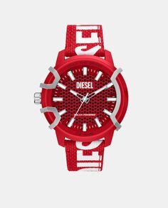 Мужские часы Griffed DZ4620 Solar из экологически чистой ткани красного цвета Diesel, красный