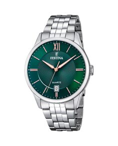 Мужские часы F20425/7 Acero Classico из серебристой стали Festina, серебро