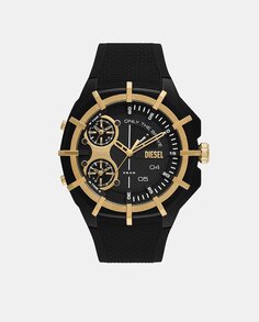 Черные силиконовые мужские часы в оправе DZ1987 Diesel, черный