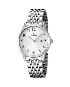 Женские часы F16748/1 Acero Classico из серебристой стали Festina, серебро