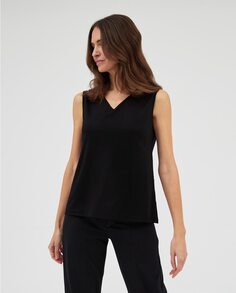 Женская блузка без глажки с V-образным вырезом Sepiia, черный