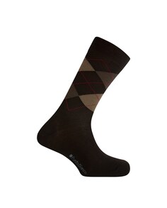 Мужские короткие шерстяные носки-ромбы. Сделано в Испании Punto Blanco, коричневый