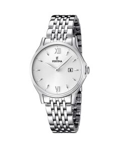Женские часы F16748/2 Acero Classico из серебристой стали Festina, серебро