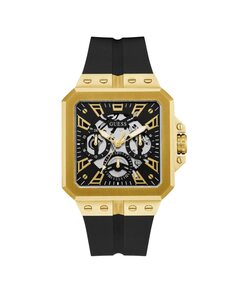 Мужские часы Leo GW0637G2 из силикона и черным ремешком Guess, черный