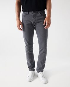 Обычные мужские джинсы серого цвета Salsa Jeans, серый