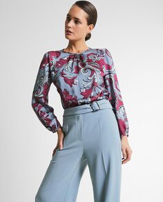Женская блузка с длинными рукавами и цветами Trucco, мультиколор