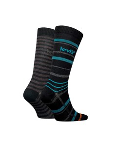 Комплект из двух пар мужских носков в полоску Levi&apos;s, черный Levis