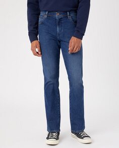Прямые мужские джинсы синего цвета Wrangler, синий