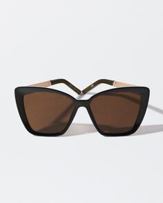 Черные женские солнцезащитные очки Parfois с защитой от ультрафиолета и формой кошачьих глаз Parfois, черный