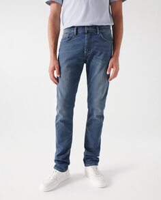 Темные мужские джинсы обычного цвета Salsa Jeans, синий