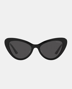 Черные солнцезащитные очки «кошачий глаз» из ацетата Prada, черный