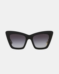 Черные солнцезащитные очки «кошачий глаз» из ацетата с металлическими дужками Miu Miu, черный