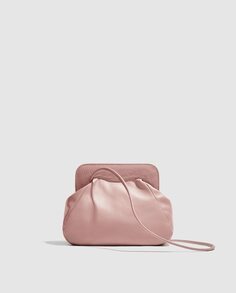Женская сумка через плечо из кожи наппа розового цвета с мундштуком с гравировкой кокоса Phialebel, розовый