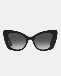 Черные женские солнцезащитные очки «кошачий глаз» из ацетата Dolce &amp; Gabbana, черный