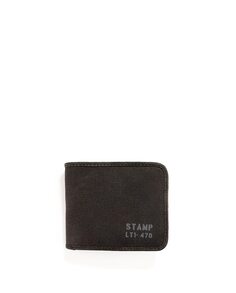 Мужской кошелек из черной парусины Stamp, черный