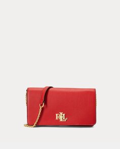 Красная кожаная сумка для мобильного телефона с ручкой-цепочкой Lauren Ralph Lauren, красный