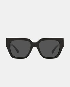 Черные квадратные женские солнцезащитные очки из ацетата Versace, черный