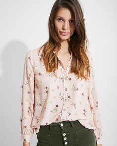 Женская блузка с длинными рукавами и цветами Naëlle, розовый