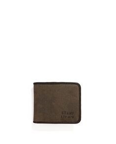 Мужской кошелек из канвы цвета хаки Stamp