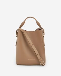 Маленькая женская сумка из 100% ответственной кожи верблюжьего цвета Adolfo Dominguez, коричневый